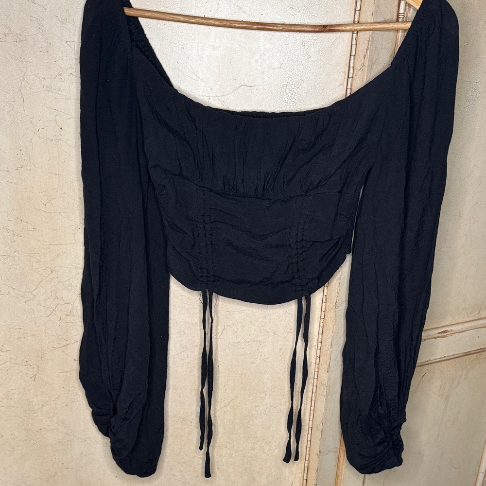 Chic Black Off-Shoulder Blouse